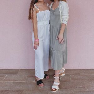 ASOS white jumpsuit with belt